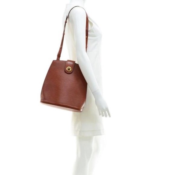 Authentic Louis Vuitton Kenyan Fawn Epi Leather Cluny Bag Brown - Picture 3 of 16